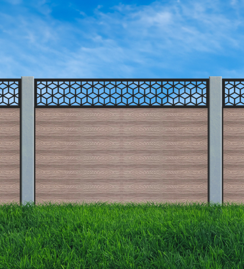 Traditional Wood Effect Chocolate Composite Fencing Kit - 1.83m x 160mm x 20mm - Preview