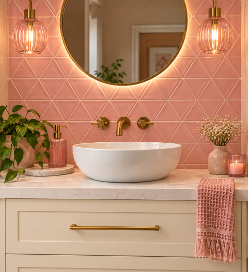 alpha pink and white lifestyle picture in kitchen - Preview