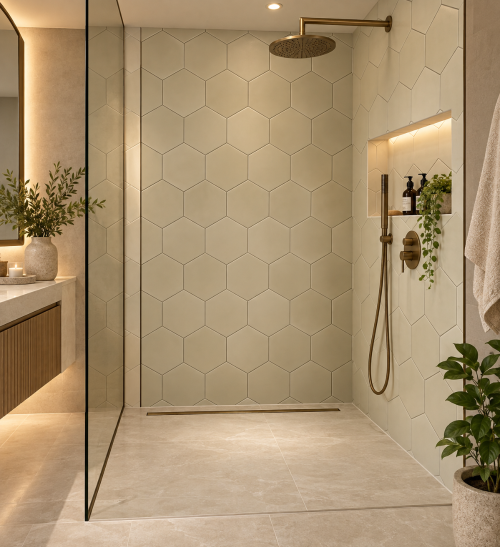 Palm Springs hexagon clay porcelain tile - Preview