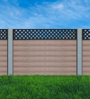 Traditional Wood Effect Chocolate Composite Fencing Kit - 1.83m x 160mm x 20mm