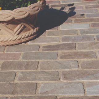 Raj Green Sandstone Cobbles - Tumbled - 200x100mm - 8m2 - PALLET