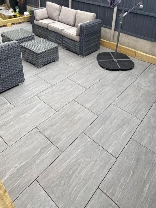 Vals Anthracite Outdoor Porcelain Paving Slab - Preview