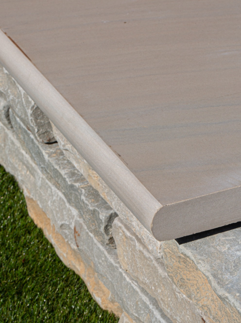raj green sawn smooth bullnose
