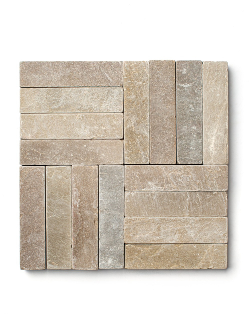 Raj Green Herringbone sandstone cobbbles - Preview