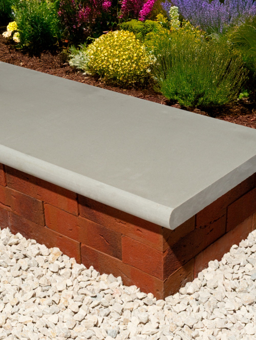 Kandla grey Sawn Smooth Bullnose