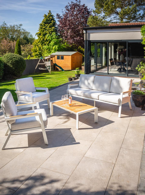 Orchid Aluminum Lounge Set – White 