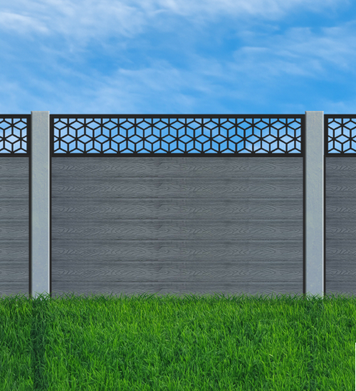 Traditional Wood Effect Charcoal Composite Fencing Kit - 1.83m x 160mm x 20mm - Preview