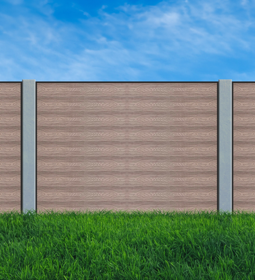 Traditional Wood Effect Chocolate Composite Fencing Kit - Preview