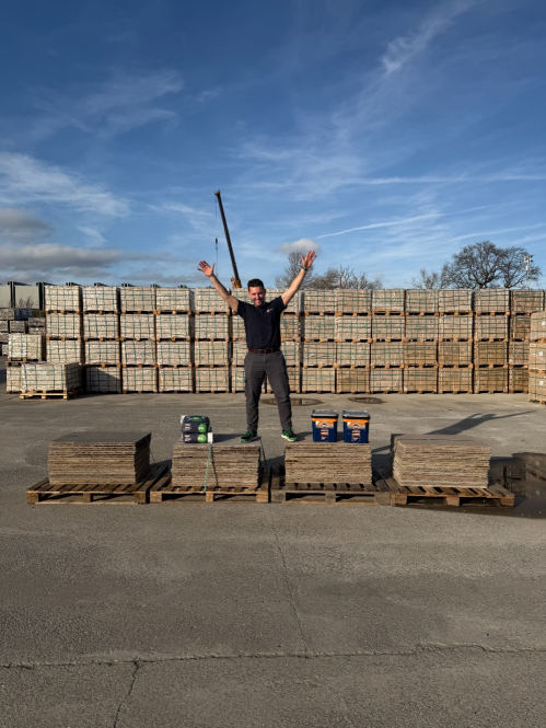 42m2 - SPECIAL OFFER £999 – Buff Blend Mixed Size Indian Sandstone Paving - Complete Paving Bundle - Incl Grout and Slurry