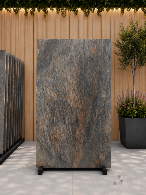 22m2 - 40 Slabs - Copper Slate Rust Outdoor Porcelain Paving - 20mm - 600x900mm - PALLET