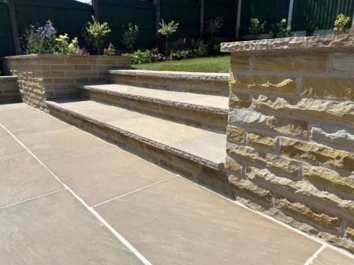 Raj Green Sandstone Wall Coping 900x300mm  - Preview