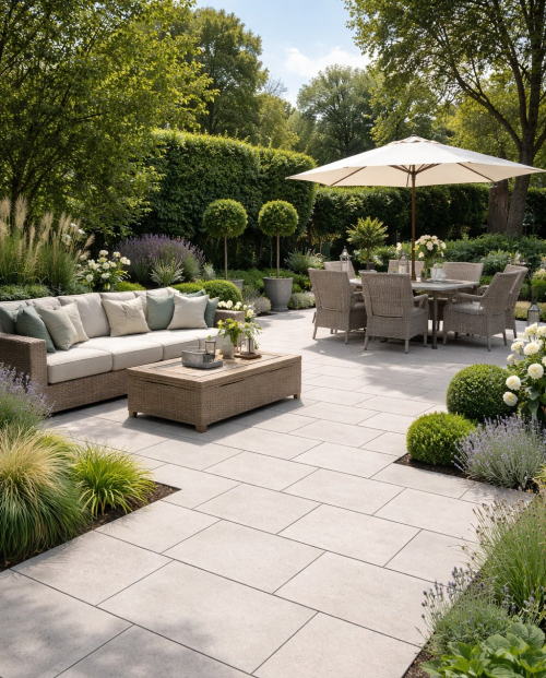 22m2 - 40 Slabs - Sinai Dove Grey Limestone Effect Outdoor Porcelain Paving - 20mm - 600x900mm - PALLET