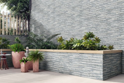 Cloud grey Porcelain Wall Cladding 300x600mm 