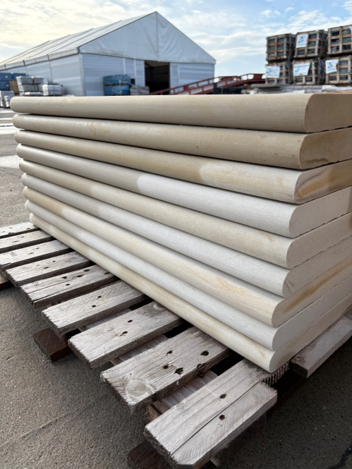 Fossil Mint Sawn Smooth bullnose - Preview