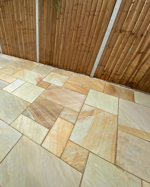 Melton Fossil Mint Riven Indian Sandstone