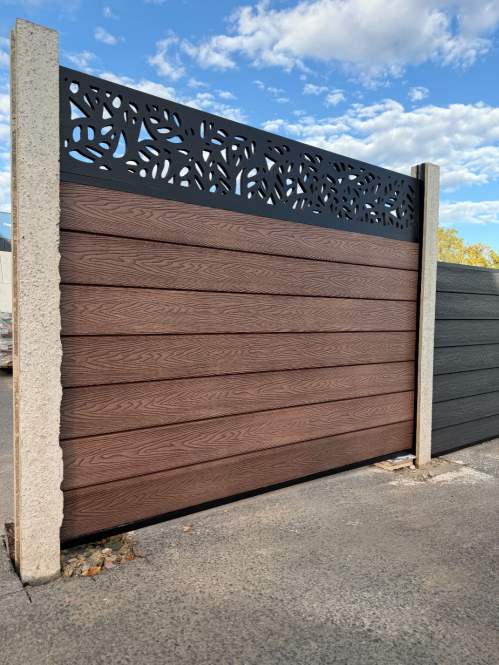 Traditional Wood Effect Chocolate Composite Fencing Kit - Preview