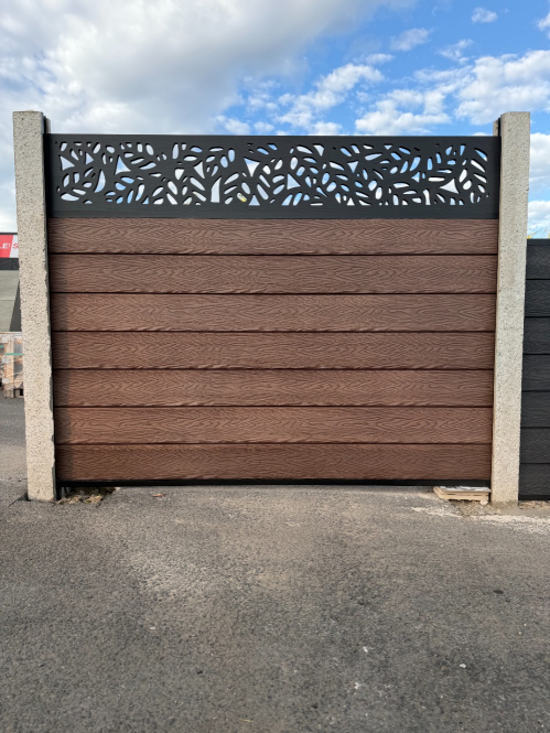 Traditional Wood Effect Chocolate Composite Fencing Kit