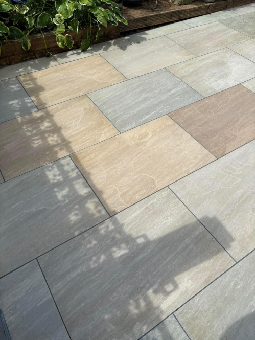 Raj Green Outdoor Porcelain Paving - 20mm - 600x900mm - PALLET