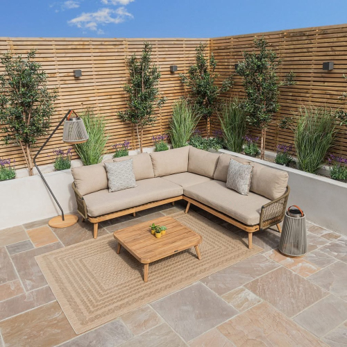 Melton Rippon Buff Premium Indian Sandstone Paving - Mixed Patio Pack - Riven - 15.5m2 - PALLET - Preview