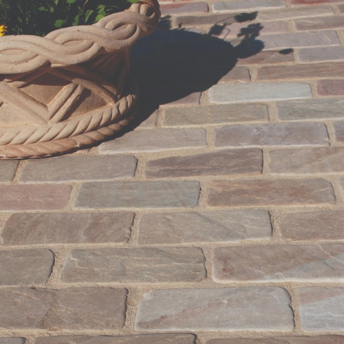 Raj Green Sandstone Cobbles - Tumbled - 200x100mm - 8m2 - PALLET