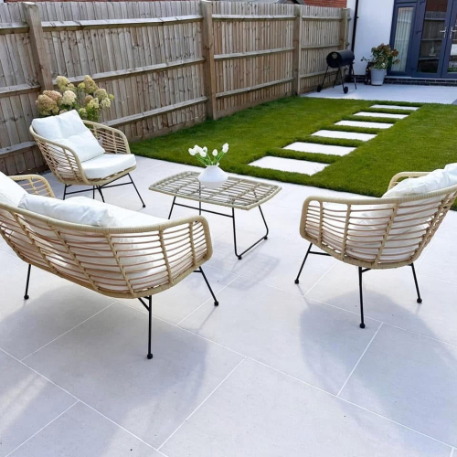 Luxury Santorini White Porcelain Paving