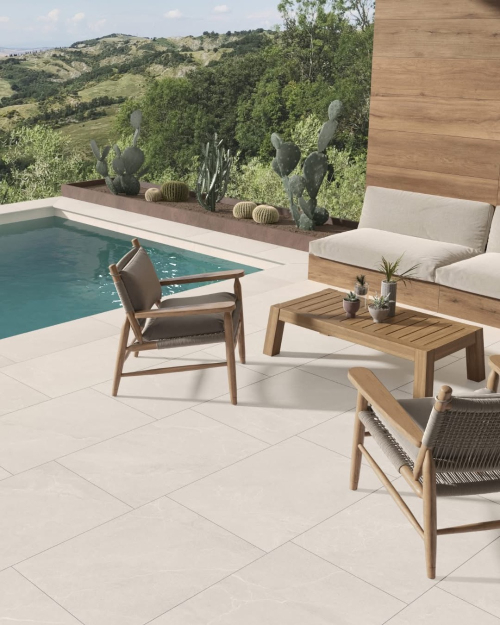 Crystal Bianco Outdoor Porcelain Paving - 20mm - 600x900mm