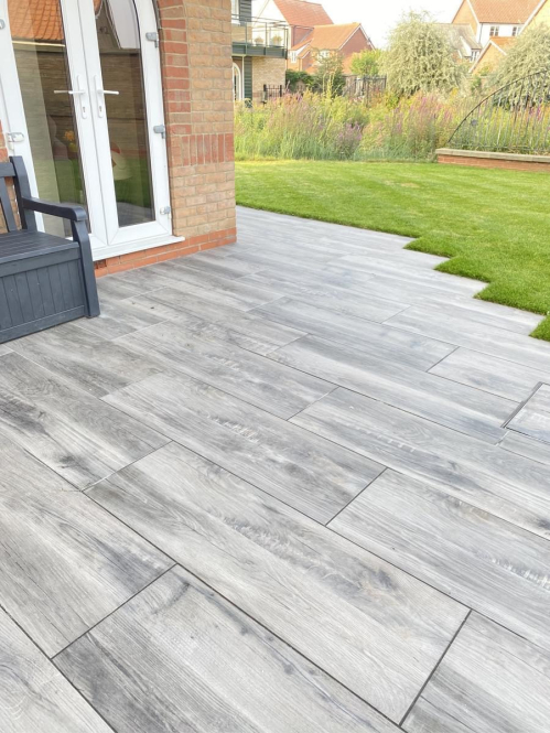 Nordic Grey Wood Effect Outdoor Porcelain Paving - 20mm - 1200x400mm 68m2 LAST PACK - Pallet