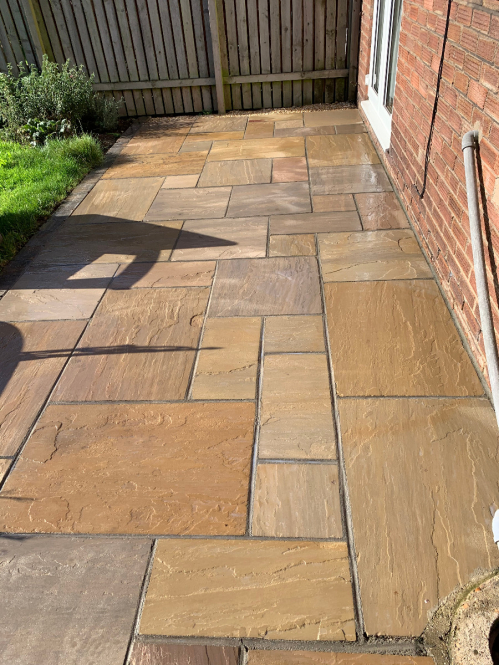 Stunning Raj Green Indian Sandstone Paving in 4 size patio kit - Preview