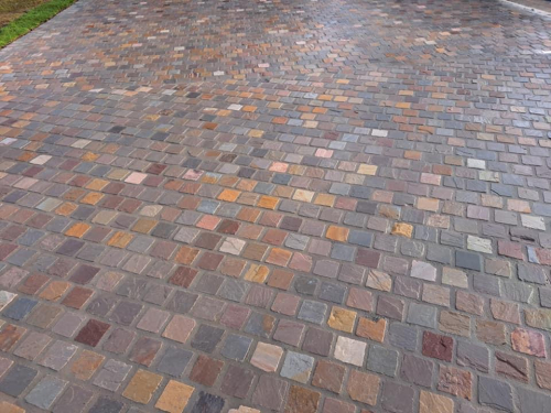 Raj Green Sandstone Cobbles - Tumbled - 100x100mm - 9m2 - PALLET - Preview