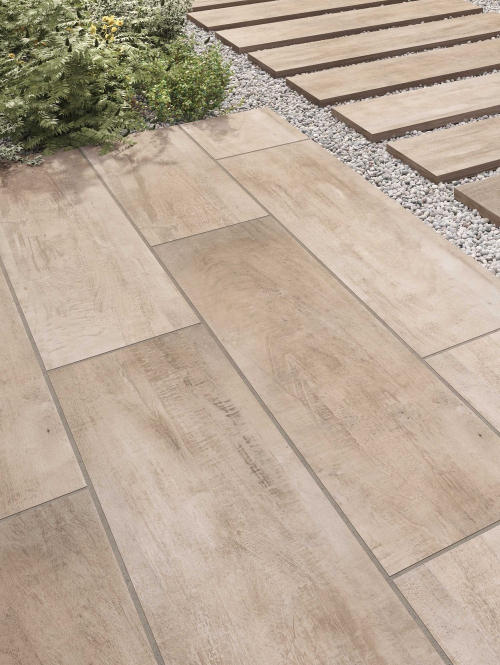 Laguna Ash Wood Effect porcelain lifestyle photo. 