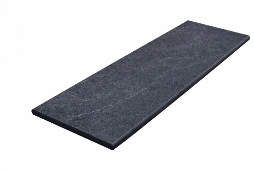 Lava Nero Porcelain Bull Nose Step and Riser - 900 x 450 mm & 900 x 145 mm - Preview