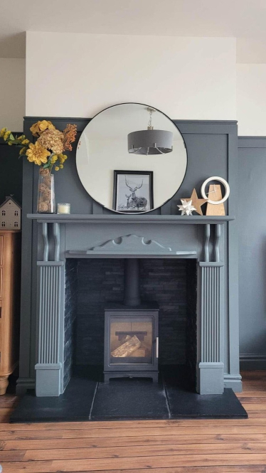 heritage black limestone hearth - Preview