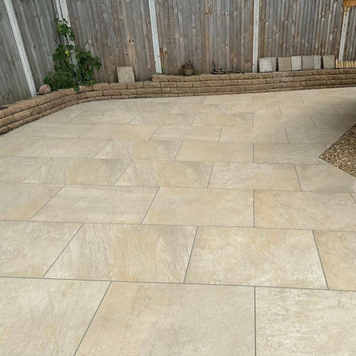 Mirage Beige outdoor Italian Porcelain paving 600x600mm