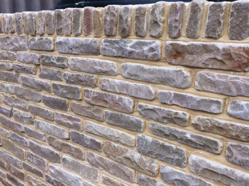 Raj Green Natural Sandstone Walling Bricks - 300 x 100mm - 50-70mm - COBBLE
