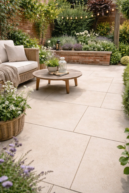 22m2 - 40 Slabs - Sinai Pastel Limestone Effect Outdoor Porcelain Paving - 20mm - 600x900mm - PALLET - Preview