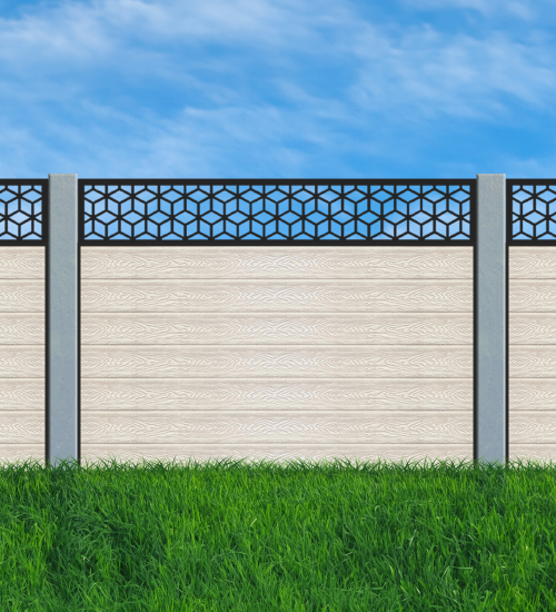 Traditional Wood Effect Antique Grey Composite Fencing Kit - 1.83m x 160mm x 20mm - Preview