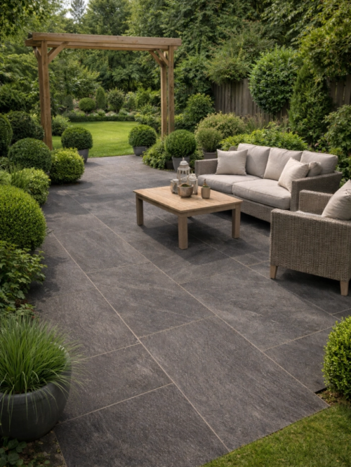 22m2 - 40 Slabs - Magma Anthracite Outdoor Porcelain Paving - 20mm - 600x900mm - PALLET