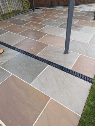 Raj Green Indian sandstone pavers in 600x900 size