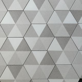 diamond white hexagon porcelain tile - Preview