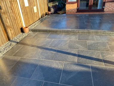 Quartz black porcelain paving in 600x600mm - Preview