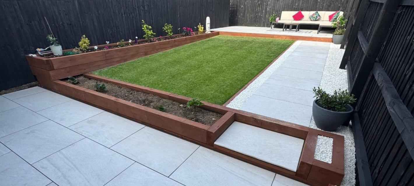 Country Light Grey Porcelain Paving Installed in Leeds