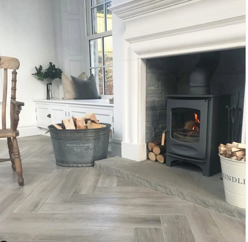 Hereford Grey Sandstone Hearth 1200 x 400 x 40mm Melton Stone